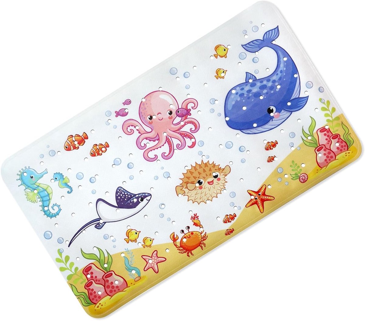 Wasbare Antislip Douchemats 70x40cm met Zuignappen en Afvoergaten, Ideaal voor Badkamer en Badkuip, Veiligheid en Comfort