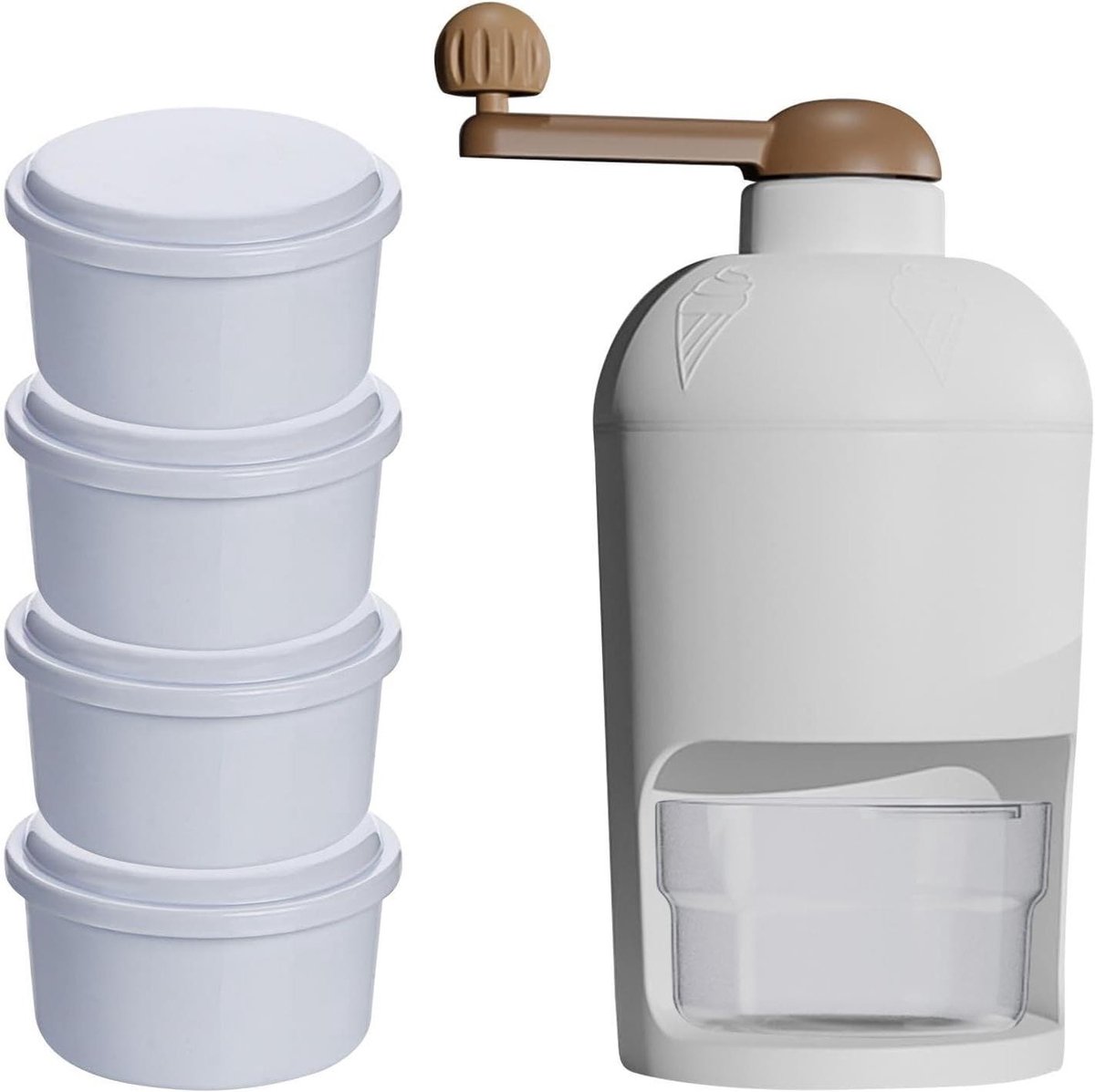 IJsmachine met zwengel - Crushed ice maker - Smoothies maken - Handmatig bediend - 14 x 14 x 24 cm