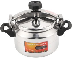 Annadue Pressure Canner 4L, Aluminiumlegering Snelkookpan, Gemakkelijk Te Openen en Te Sluiten, Explosieveilig, Compatibel met Gasfornuizen en Inductiekookplaten