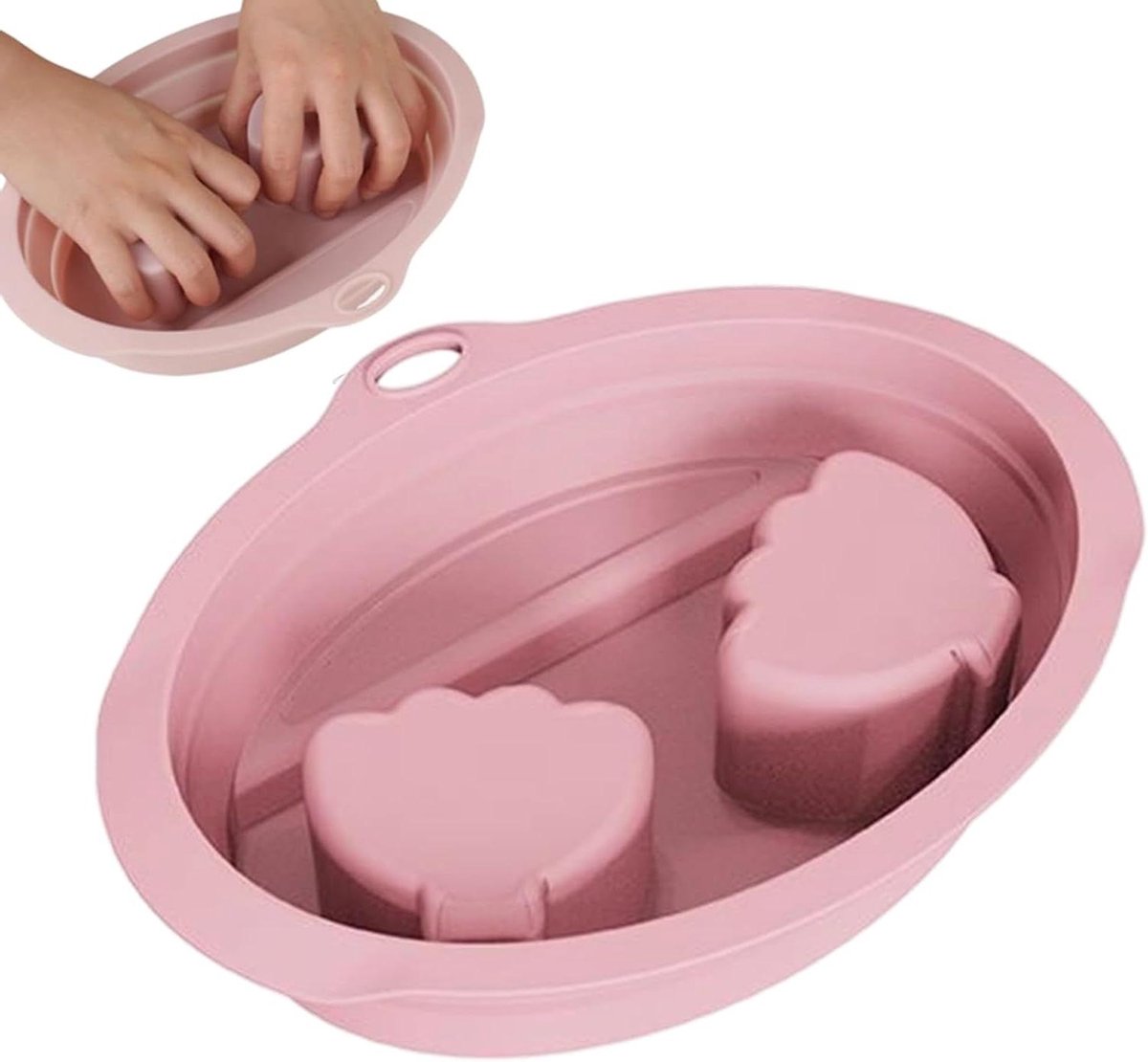 Manicure Kom - Nagel Weekbak - Nagelverzorging Thuis - Verstelbaar Ontwerp - 18 cm Breed - Roze