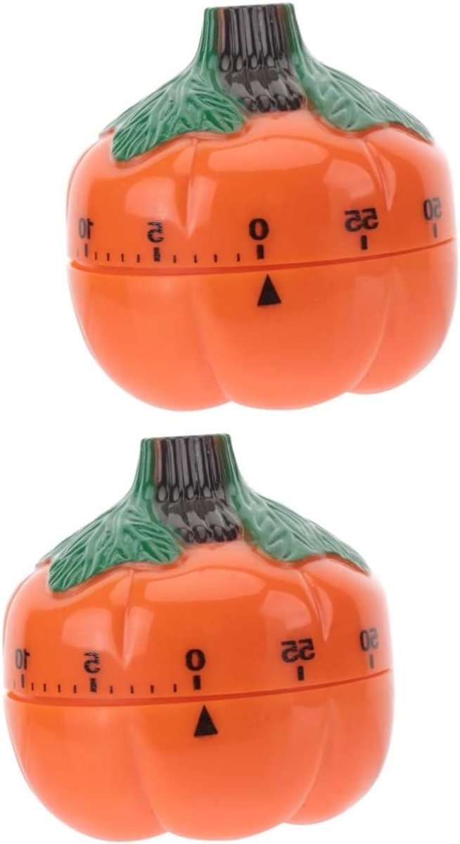 Kookwekker Pompoen - Keuken Timer - Koken Bakken - Mechanisch Geen Batterij - 7 cm - Oranje