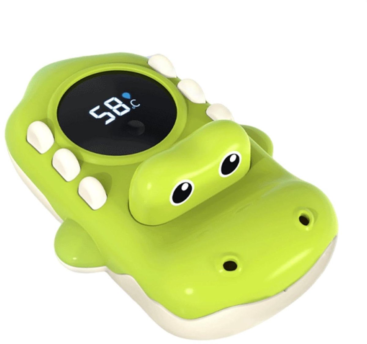 Badthermometer Krokodil - Watermeter Baby - Veilig Baden - Met Watersproeier - 12.7 cm - Groen