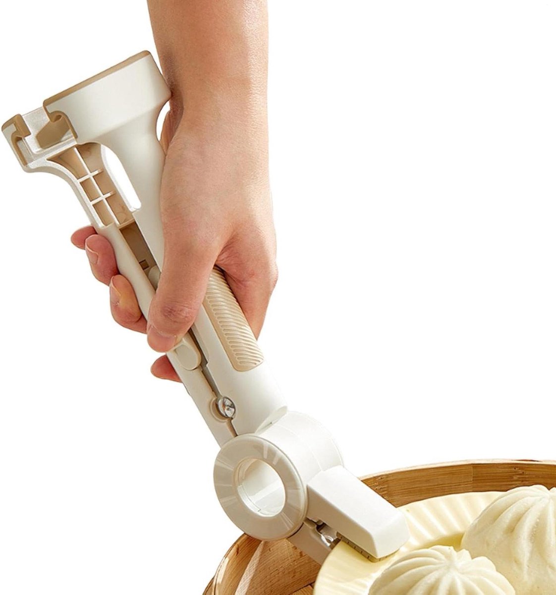 Hete Komhouder - Grijptang Keukenhulp - Veilig Koken - Ergonomisch Ontwerp - 25 cm Lengte - Wit