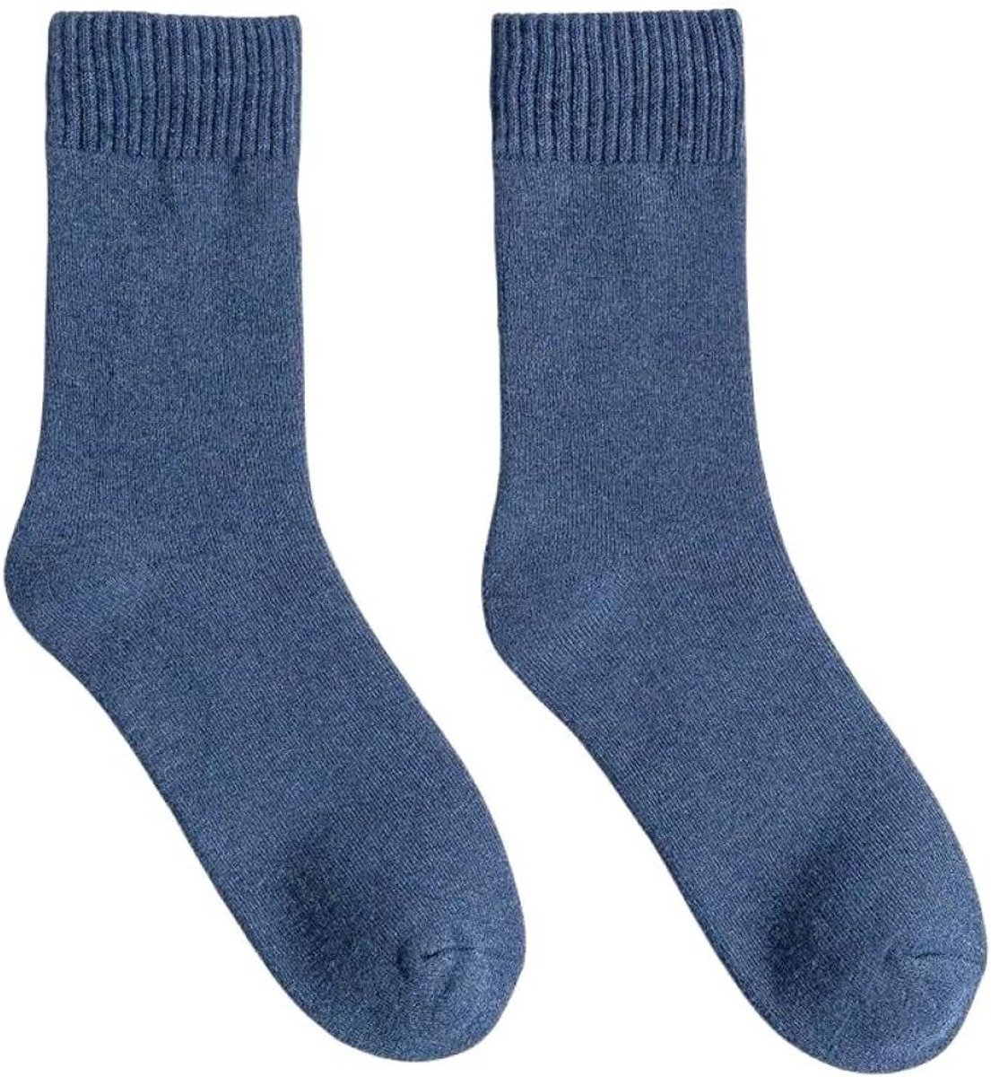 Warme Wintersokken Dames - Slippersokken Fuzzy Sokken - Comfort Thuis - Zachte Coral Velvet - One Size - Blauw