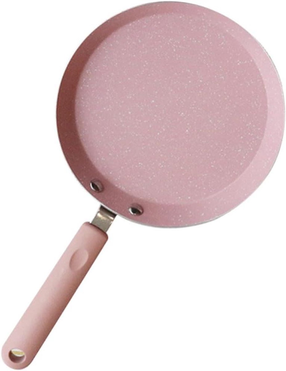 Antiaanbak Koekenpan - Omeletpan Pannenkoekenpan - Ontbijt Bakken - Gelijkmatige Warmtegeleiding - 34 x 18.5 cm - Roze