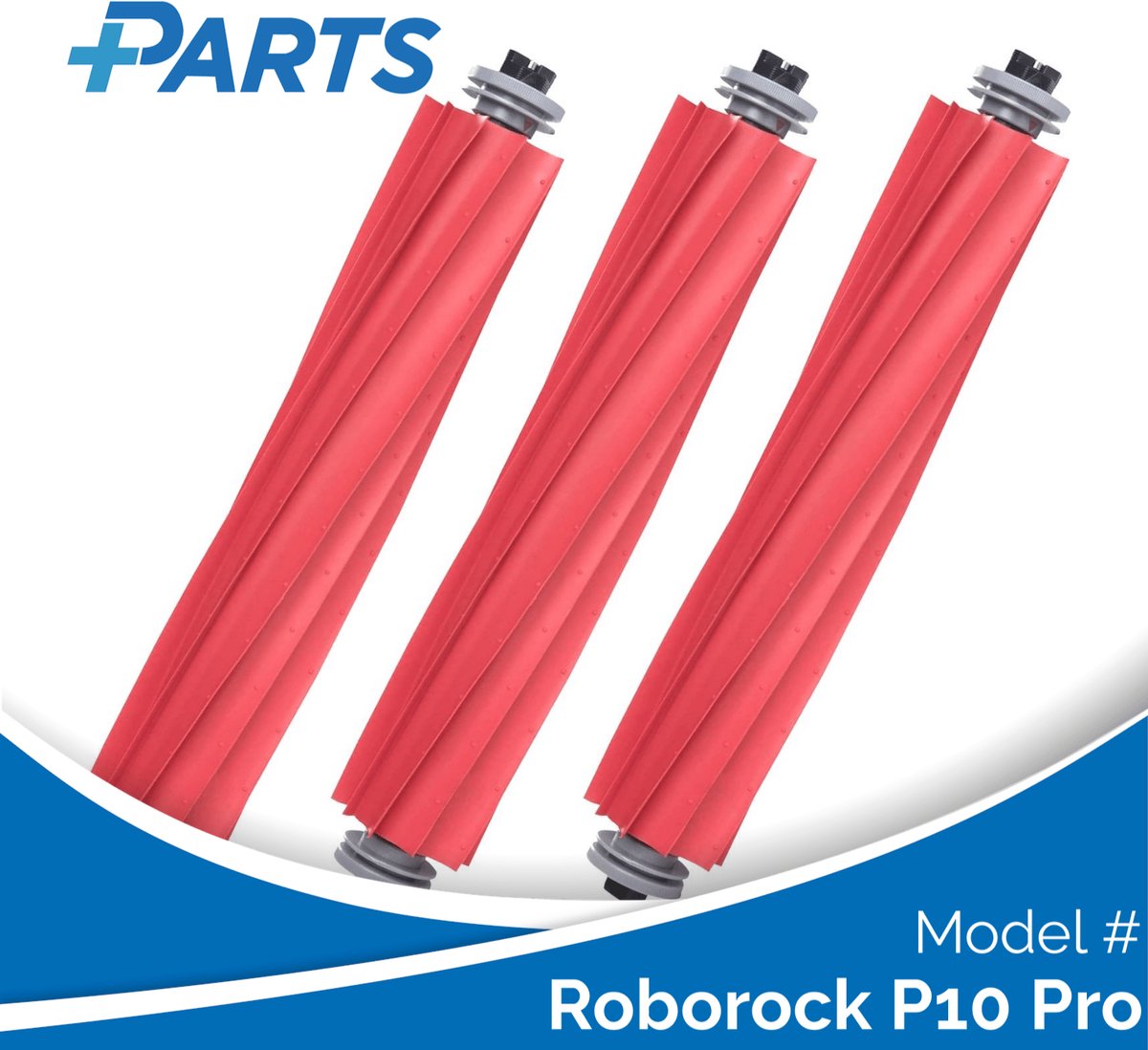 Roborock P10 Pro Borstels (3 Stuks, Plus.Parts® alternatief voor 8.02.0079)