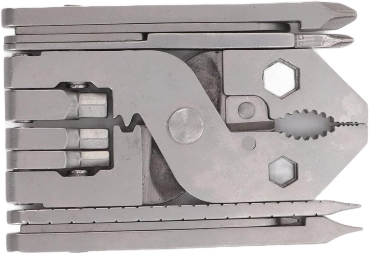 Multitool Tang - Gereedschap Combinatie - Outdoor Klussen - Gietstaal Constructie - Compact Formaat - Zilver