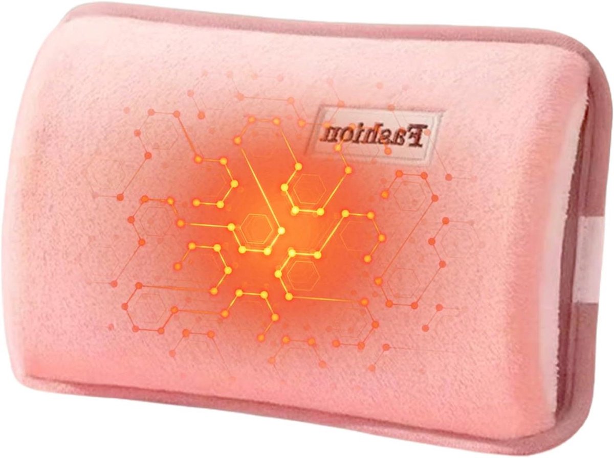 Elektrische Warmwaterkruik - Oplaadbare Kruik Verwarmingskussen - Lichaam Verwarmen - Afneembare Pluche Hoes - 27 x 19 x 4 cm