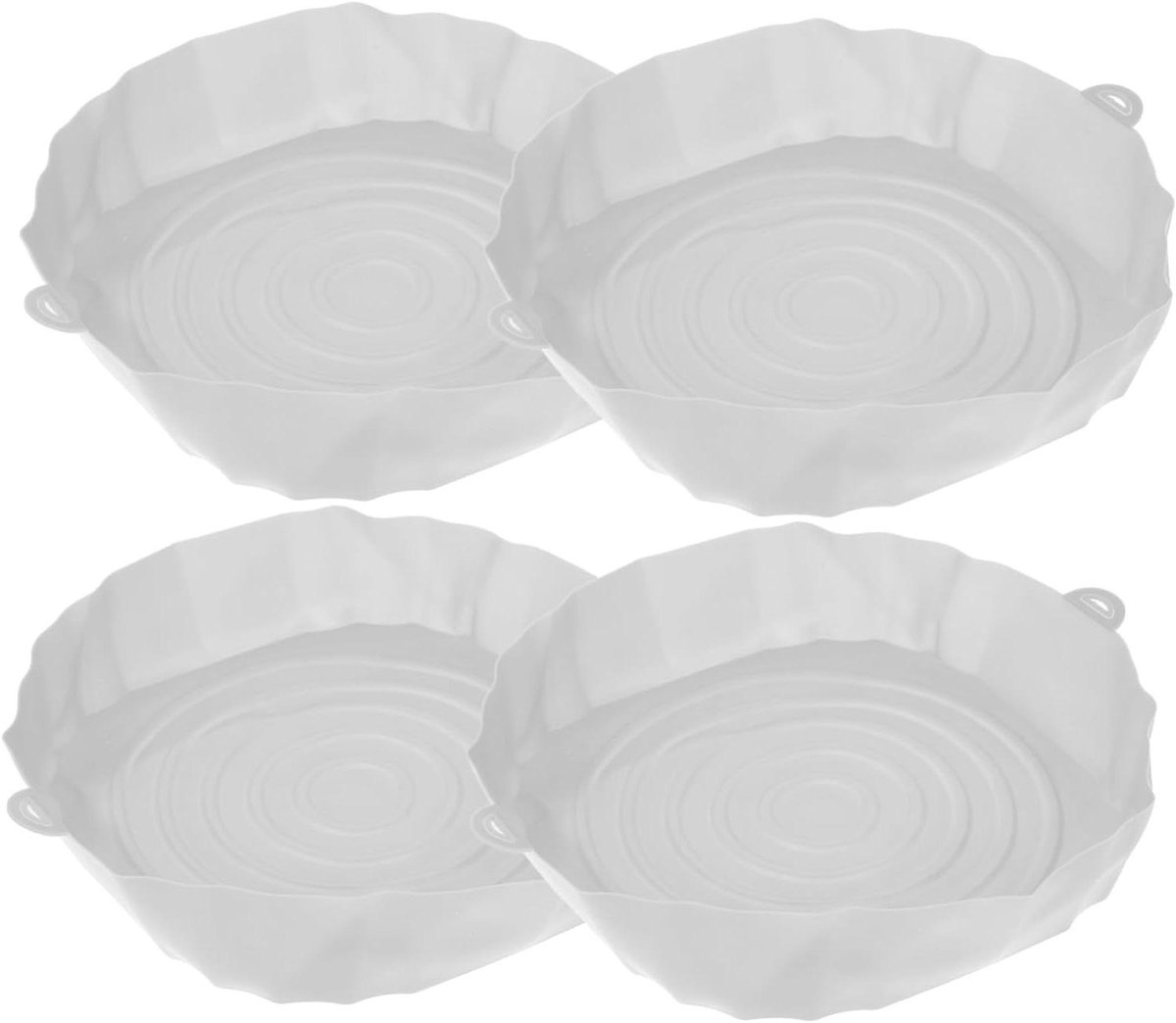 Airfryer Siliconen Liners - Bakmatten Airfryer - Voedsel Bereiden - Antiaanbaklaag - 24x22x6 cm - Grijs