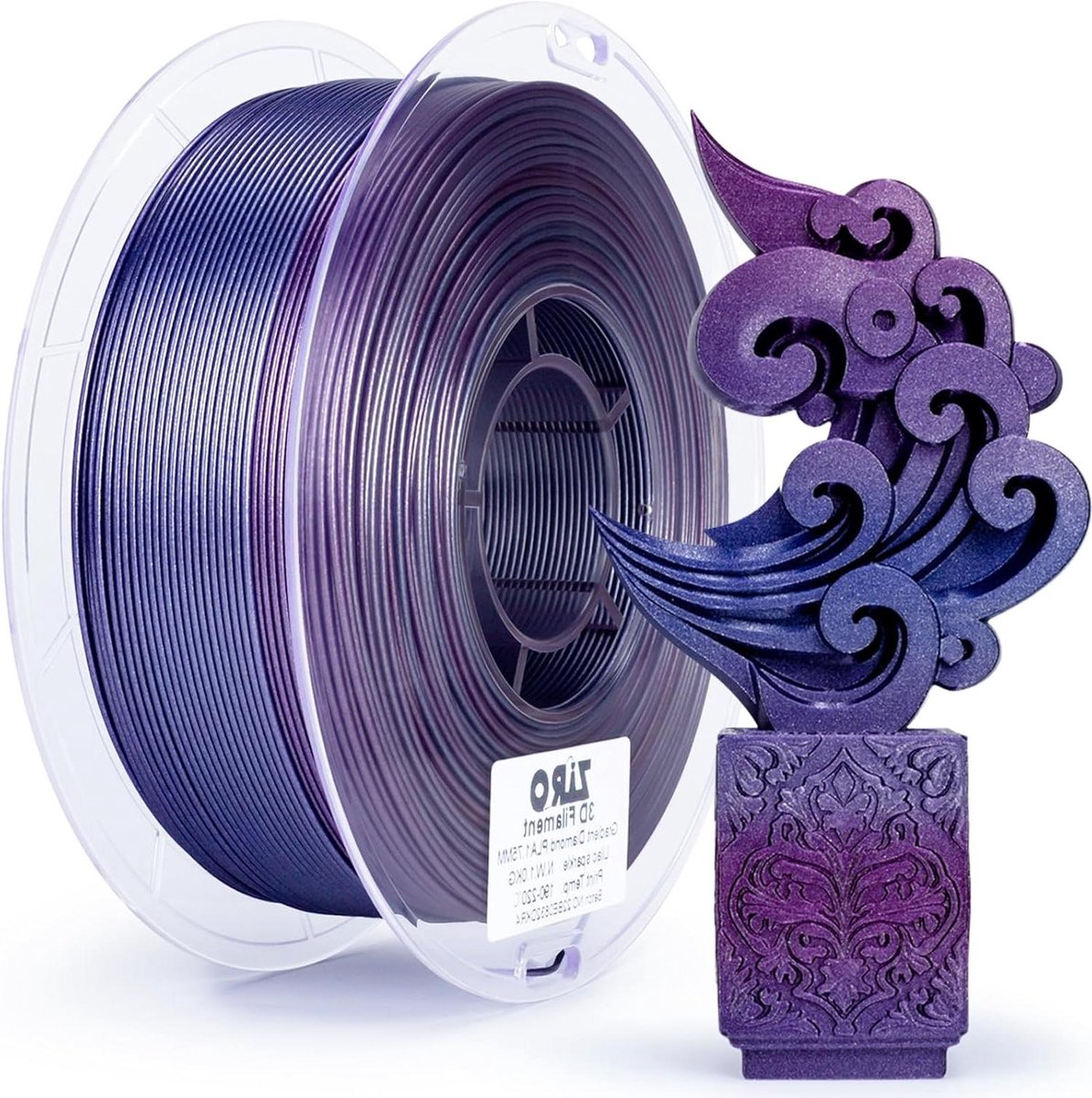 PLA Filament - 3D Printer Filament - 3D Printen - Langzame Kleur Veranderen - 1.75mm 1kg - Glitter Multicolor