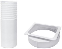Afvoerslang Aansluitset - Airco Slang Set - Airco Installatie - Traploos Verstelbaar - Tot 150 cm - Wit