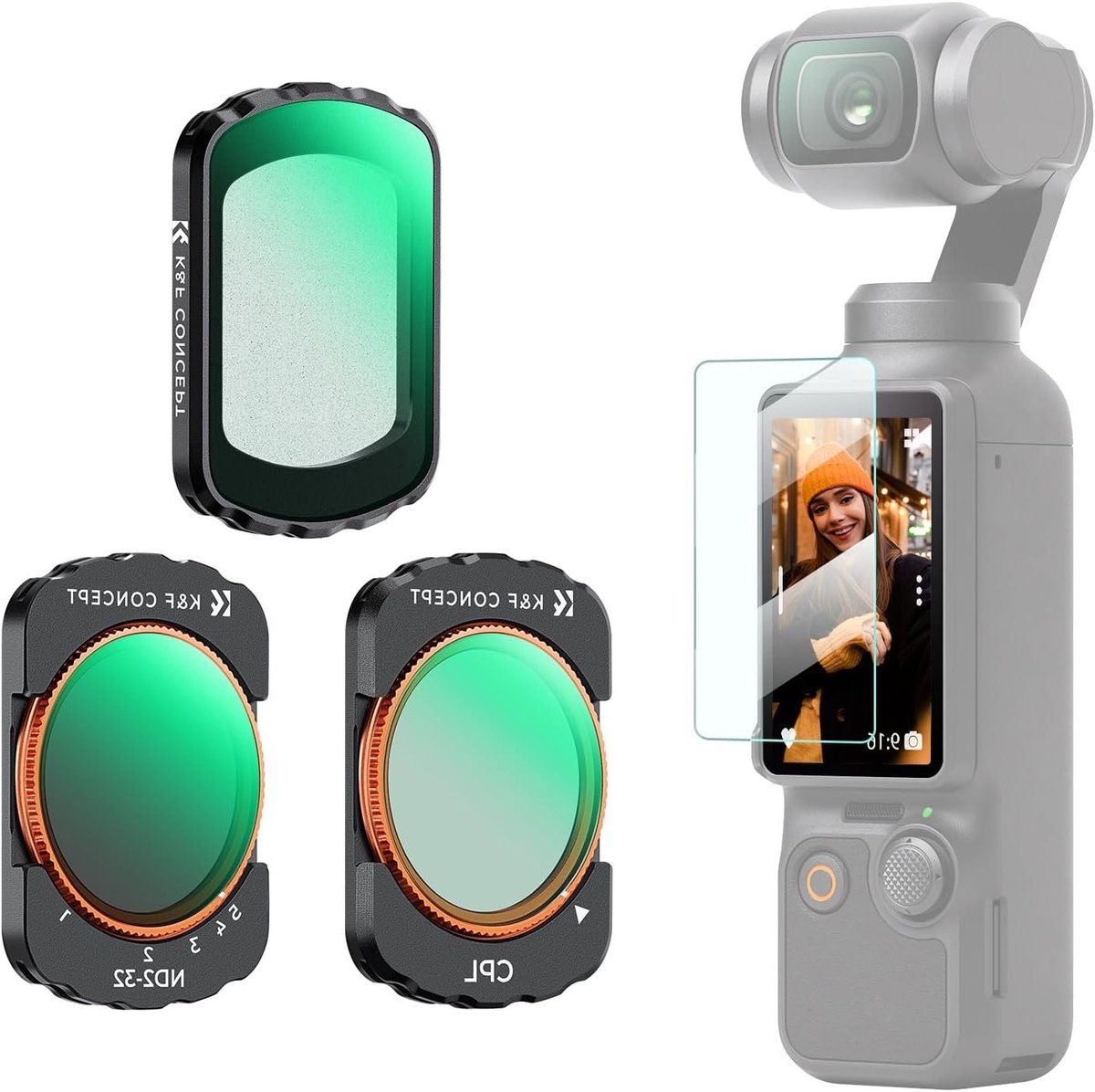 Magnetische filterset voor DJI Osmo Pocket 3 - Black Mist 1/4, CPL en Variabele ND2-32 voor optimale videokwaliteit en creatieve effecten