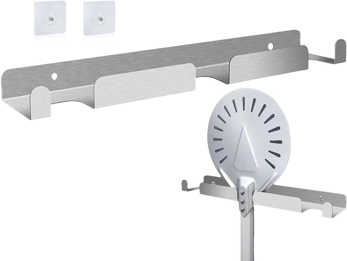Pizzaschaal set - Aluminium pads - Pizza bakken - Met houten handvat - 305 cm - Zilver
