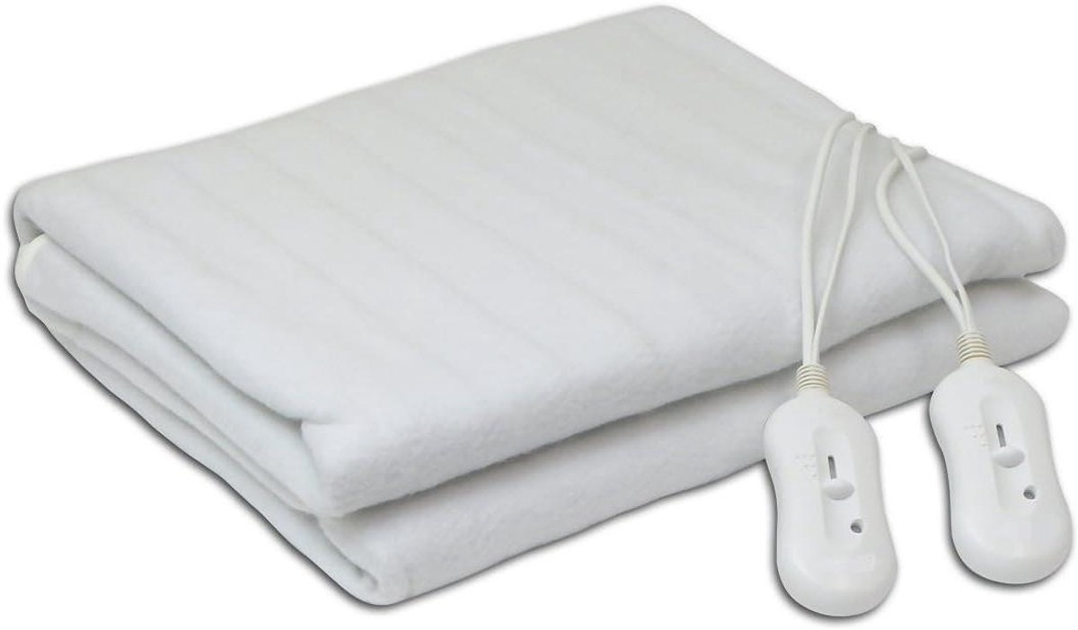 Verwarmde deken - Bedverwarmer topper - Warmte en comfort - 3 temperatuurstanden - 160 x 140 cm - Grijs