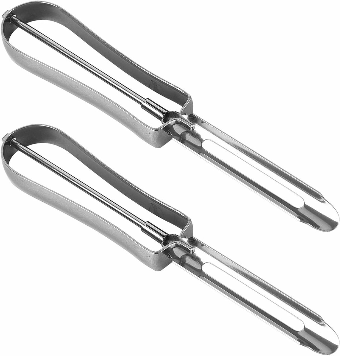 Multifunctionele Aardappel- en Groentenschiller - 2 Stuks - 16.2 cm - Veilig Rotatieontwerp voor Efficiënt Schillen in de Keuken