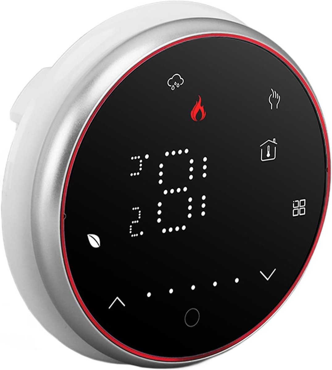 Slimme Thermostaat - Energiebesparend - Comfort Verhogend - Programmeerbare Schema's - 13mm Dun - Zwart
