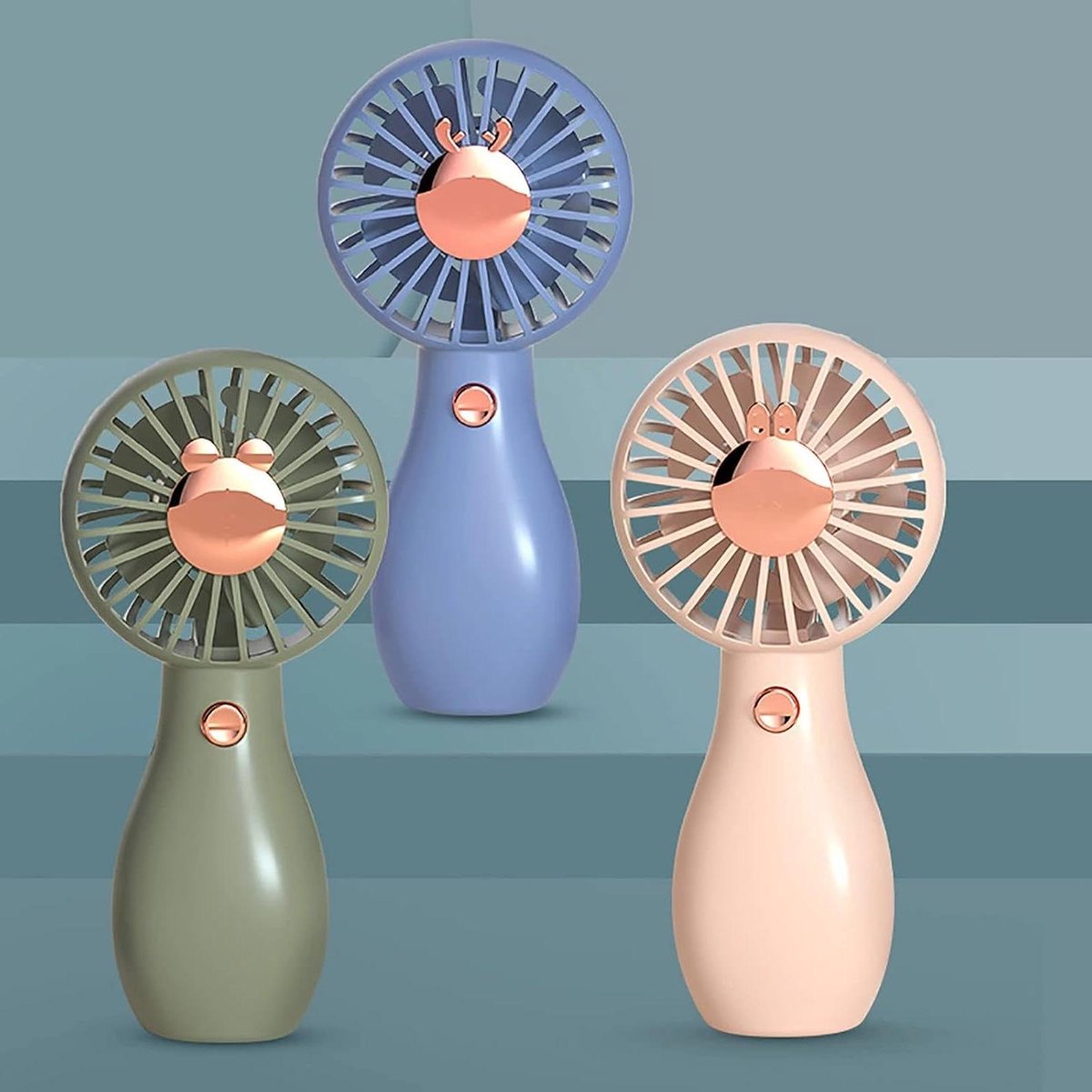 Handventilator - Draagbare ventilator - Persoonlijke verkoeling - Stil werkend - 13 cm - Groen