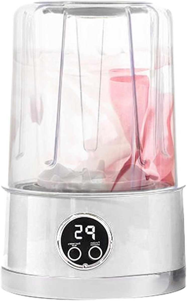 Wasmachine Emmer Draagbare Spinner Ondergoed Wassen Draadloos Ontwerp 21 cm Hoog Wit
