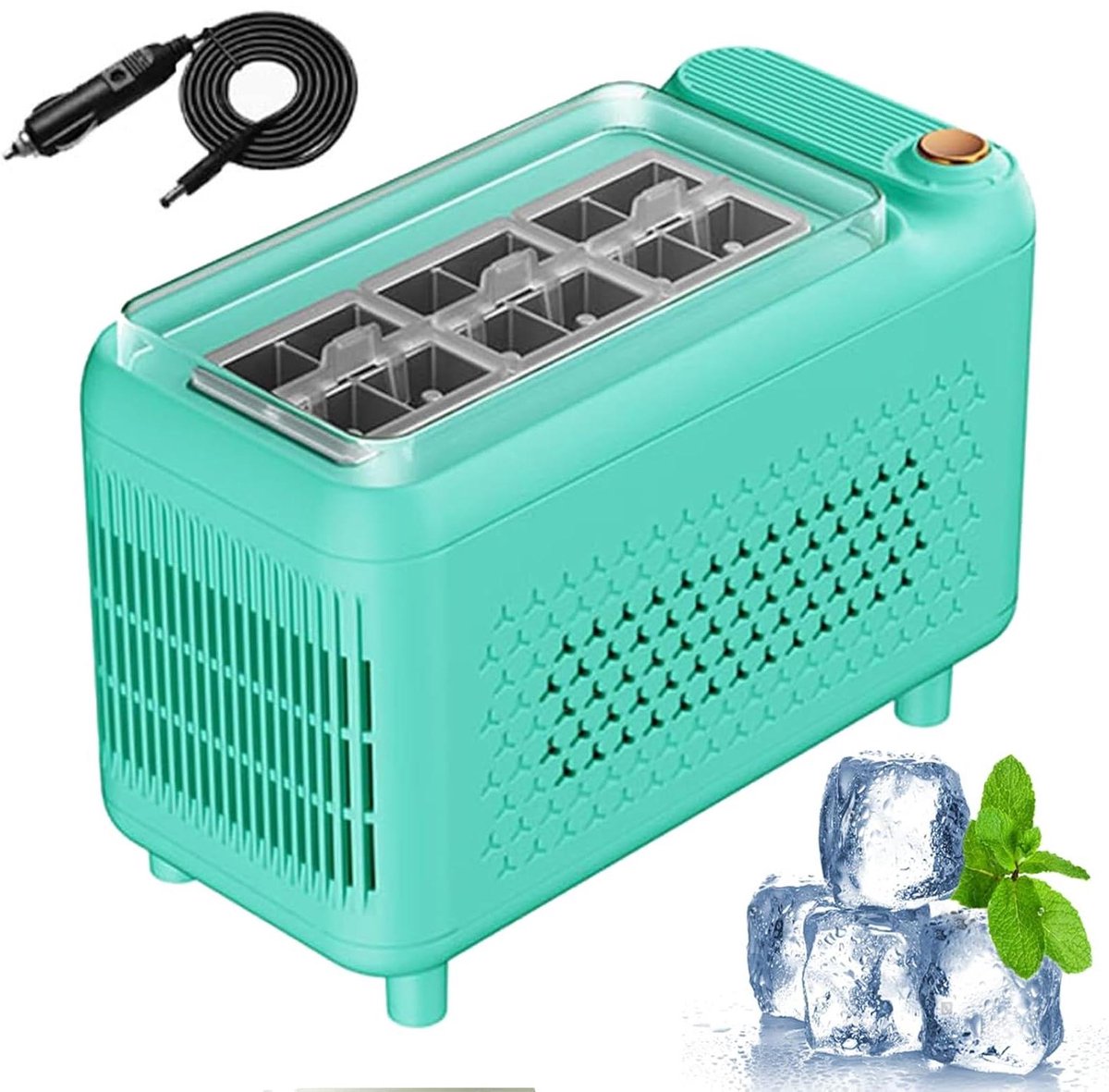 Mini Ijsmachine - IJsmaker Desktop - Drankjes Koelen - Snelle IJsproductie - 500ml Reservoir - Groen