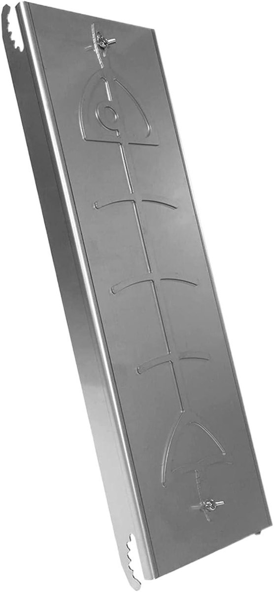 Zalmhouder Barbecue - Cederplank Grill - Vis Grillen - Verstelbare Hoogte - 626 cm - Zilver