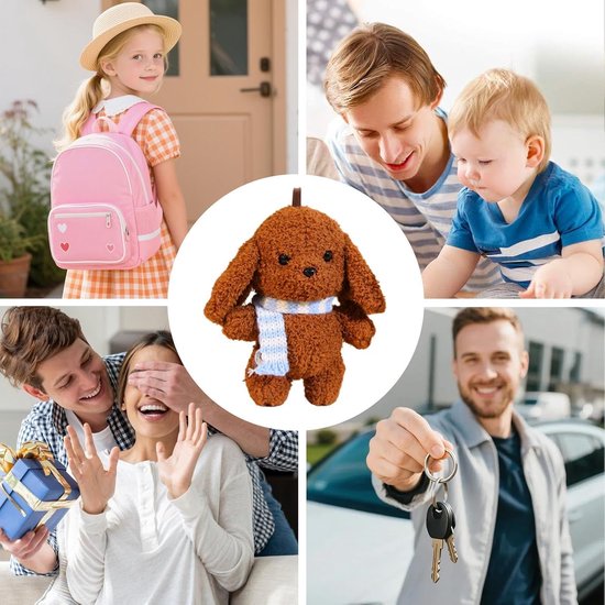 Pluche Dier Sleutelhanger - Muzikale Knuffel - Boeiend Spel - Gevoelige Aanraking - 16x8x5 cm - Pup — afbeelding 2