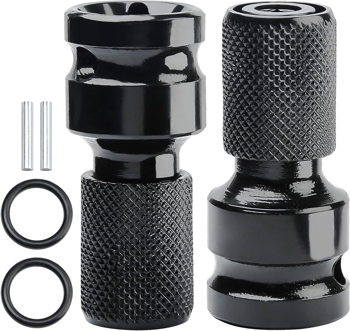 Impact Driver Socket Adapter Set voor 1/2 Inch naar 1/4 Inch Hex Shank - Snelle Ontgrendelingsconverter voor Ratelsleutel en Schroevendraaier Bits