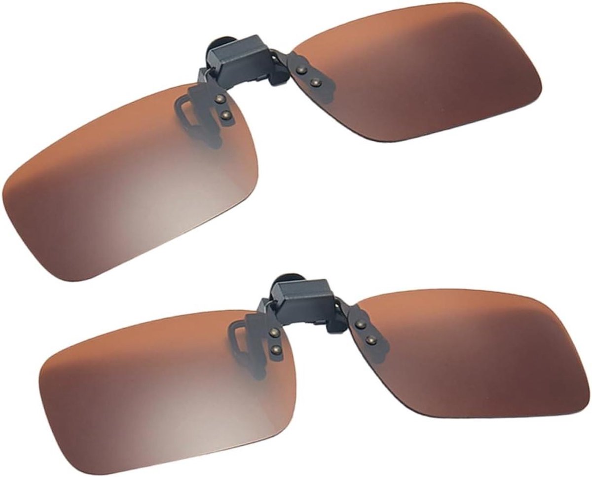 Clip On Zonnebril - Flip Up Bril - Veilig Rijden - Gepolariseerd Licht - 2 stuks - Groen