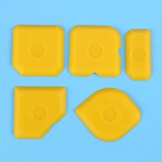 Voegenset Schraper Gereedschap - Kitverwijderaar Afwerkgereedschap - Kitranden Afwerken - Zonder Tape - 20 Stuks - Geel — afbeelding 5