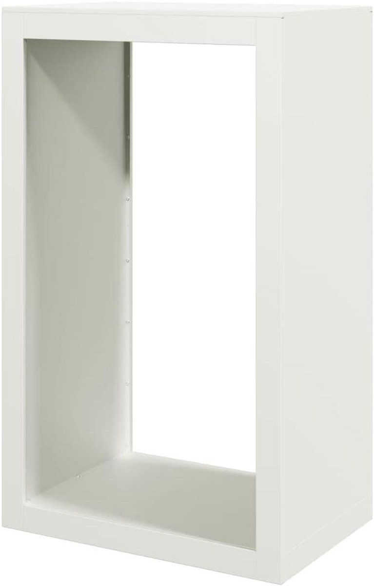 Haardhoutrek - Houtblokhouder Brandhoutopslag - Brandhout Opslaan - Houdt Hout Droog - 60x40x100 cm - Wit