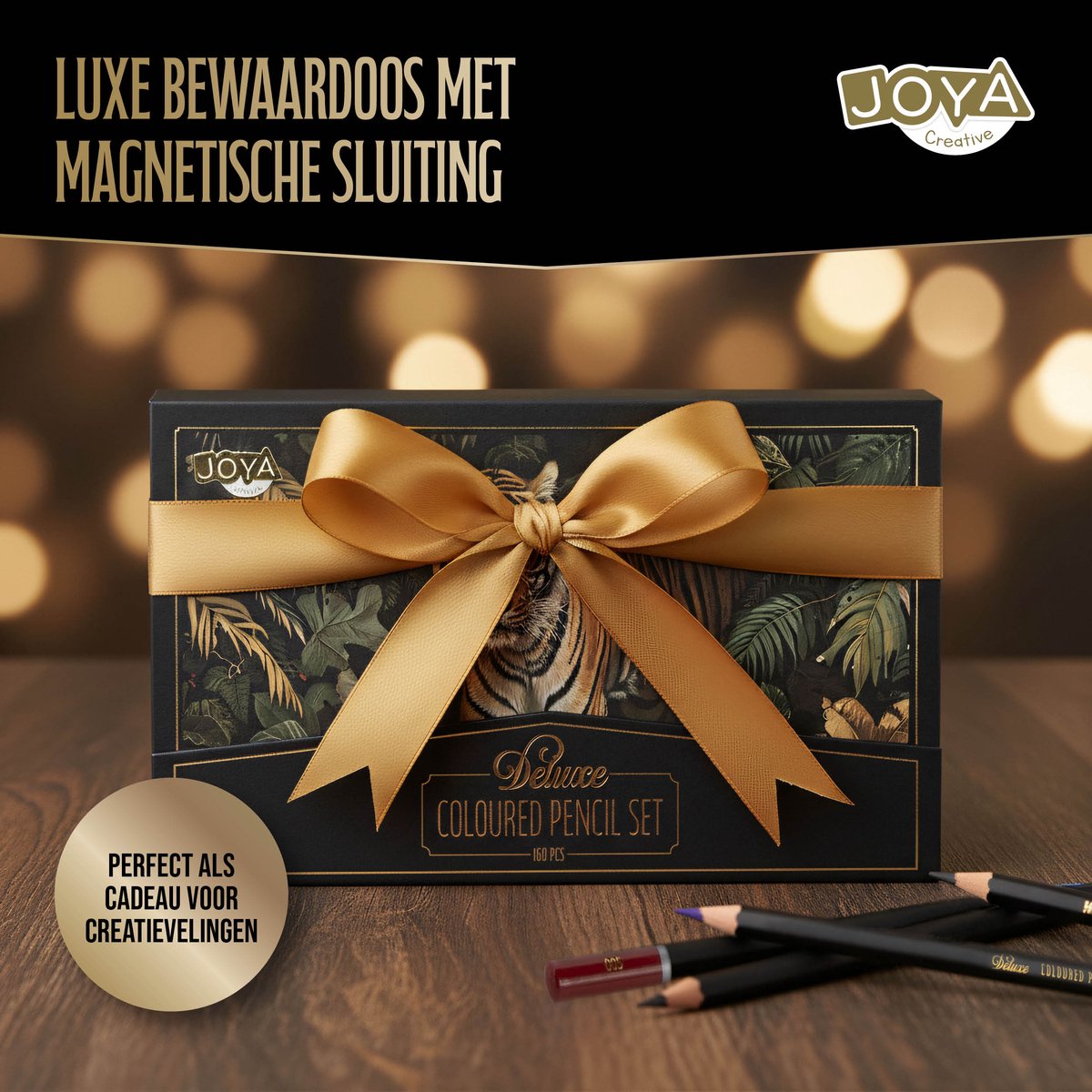 Professionele Kleurpotloden Set - 160 Stuks - Tekenset voor Volwassenen en Kinderen - in Luxe Opbergdoos met magneetsluiting - Joya Creative — afbeelding 6