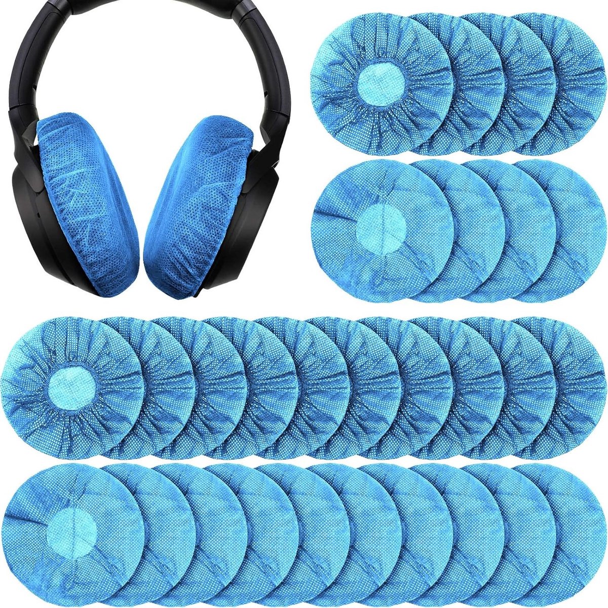 Dailygoods- Oorhoezen 100 Stuks - Hoofdtelefoonhoezen - Sanitaire Oorkussenhoezen - Ademend - Vochtbestendig - Lichtgewicht