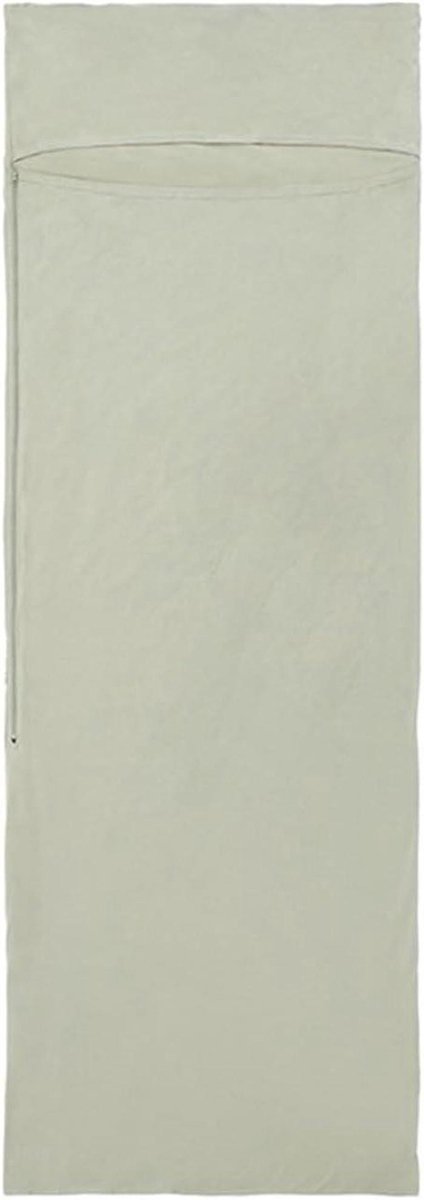 Slaapzak Liner - Reis Laken - Comfortabel Slapen - Zijdezacht Katoen - 75x210 cm - Groen