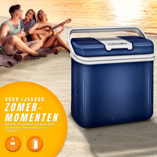 AHD® Koelbox Elektrisch - Compressor Koelbox - Elektrische Koelbox 12 en 230 Volt - Blauw - 35cm x 40cm x 42cm van Ahd — afbeelding 3