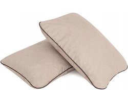 Tuinkussen voor schommelbank - Bankkussen zitkussen - Buiten Zitten - Duurzaam Ekolen stof - 180x49x8 cm - beige