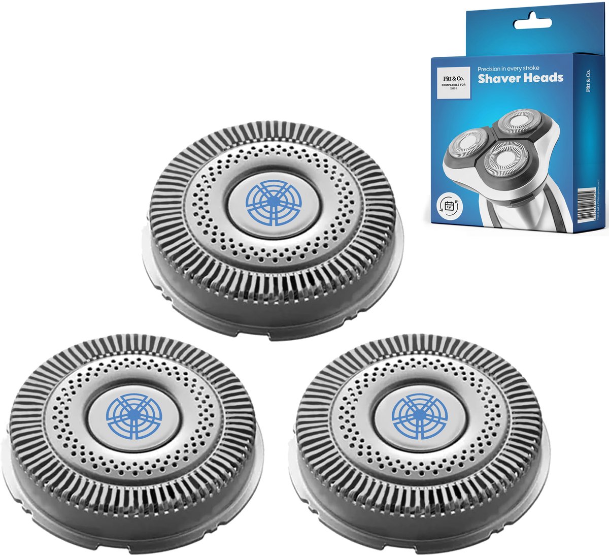 3 Scheerkoppen geschikt voor Philips SH91/50 – Scheerkoppen set – Shaving blades – 3 stuks