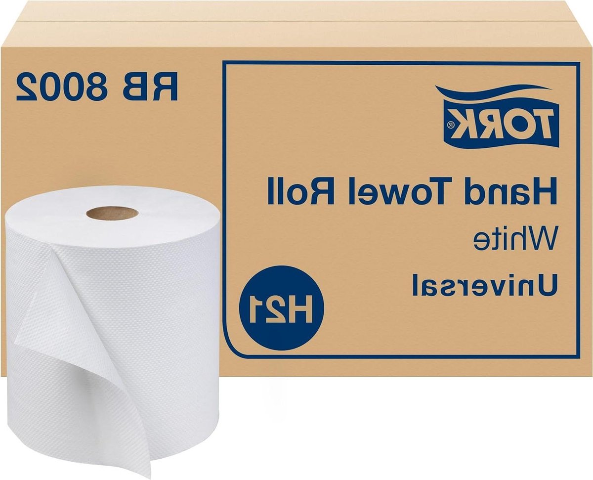 Papieren Handdoekrollen - Keukenrol Handdoekpapier - Hygiënisch Werken - Zeer Absorberend - 800 voet per rol - Wit