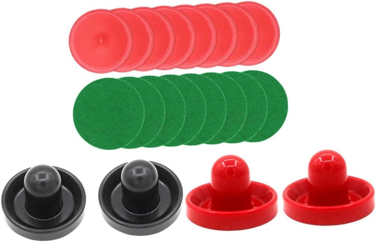 Airhockey Accessoires Set - Pucks en Pushers - Tafelspel Plezier - Complete Vervangingsset - 9.6X9.6X6.5CM - Meerdere Kleuren