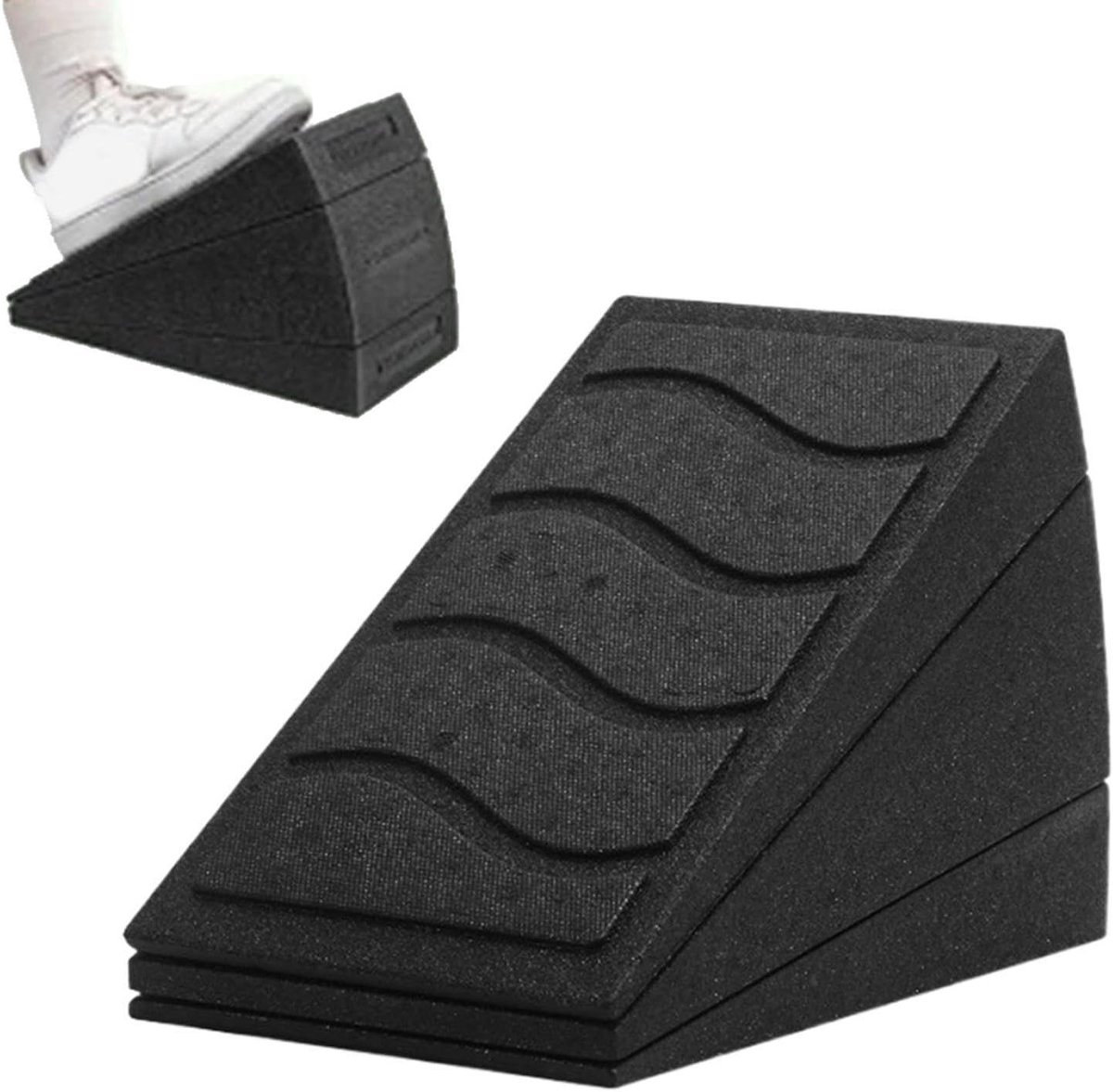 Kuitrekplank - Schuin board - Flexibiliteit verbeteren - Instelbare hellingshoeken - 31 x 16 x 11 cm - Zwart