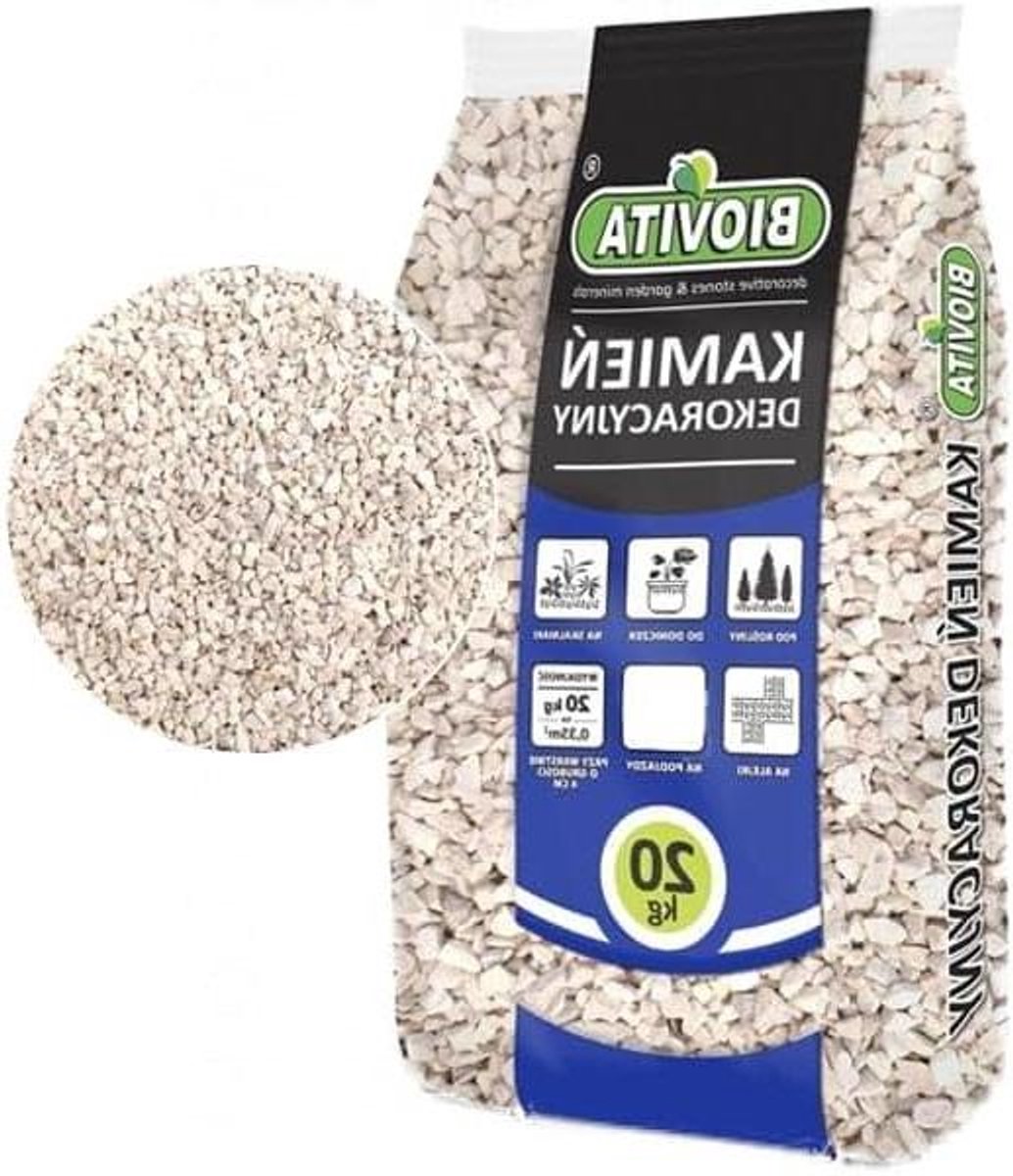 Decoratieve Zandsteen - Tuin Zand - Tuin Ontwerp - Natuurlijke Steen - 20 kg - Wit Beige