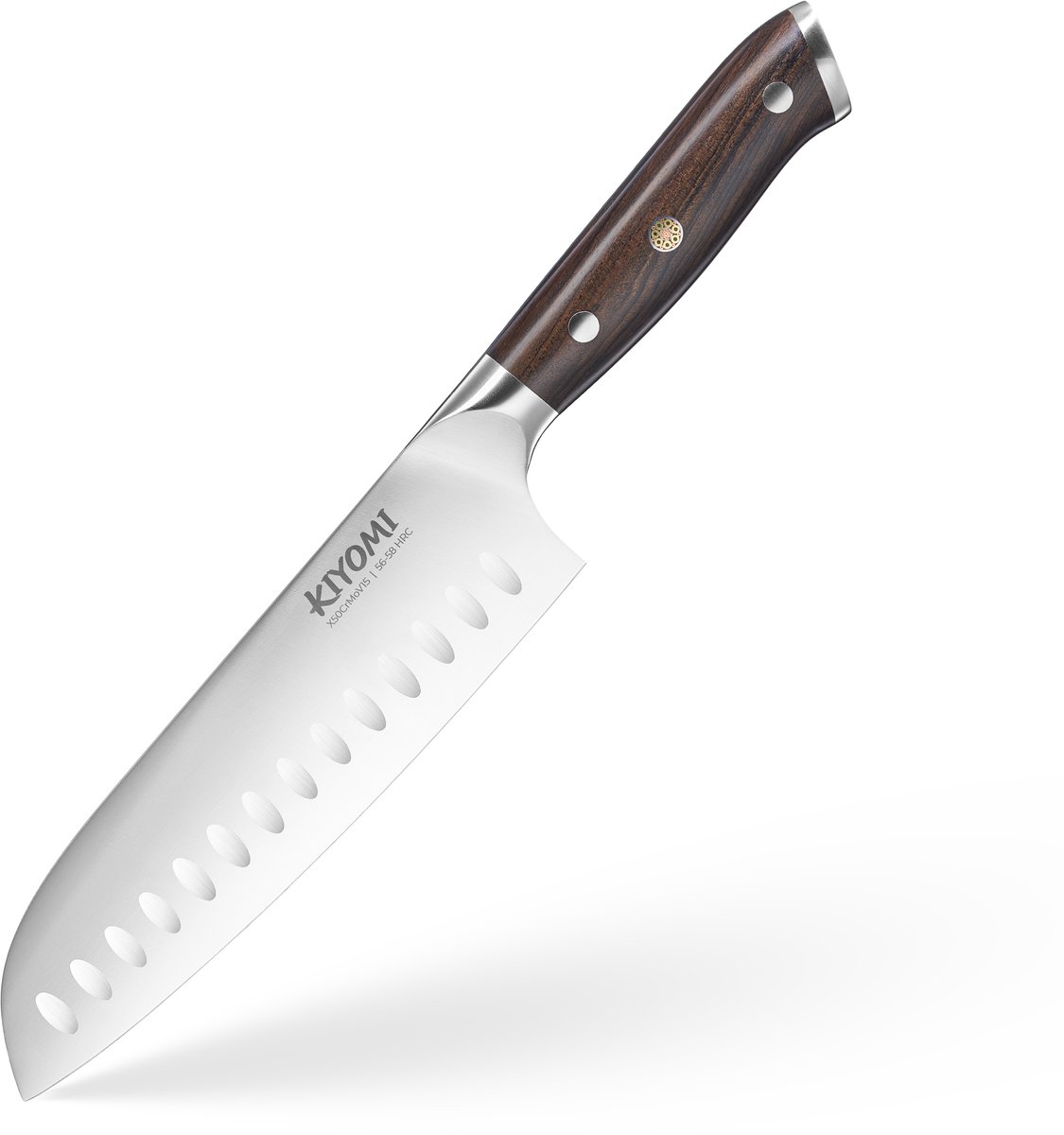 Kiyomi Santokumes 18 cm – Duits Staal – Professioneel Keukenmes & Chefmes