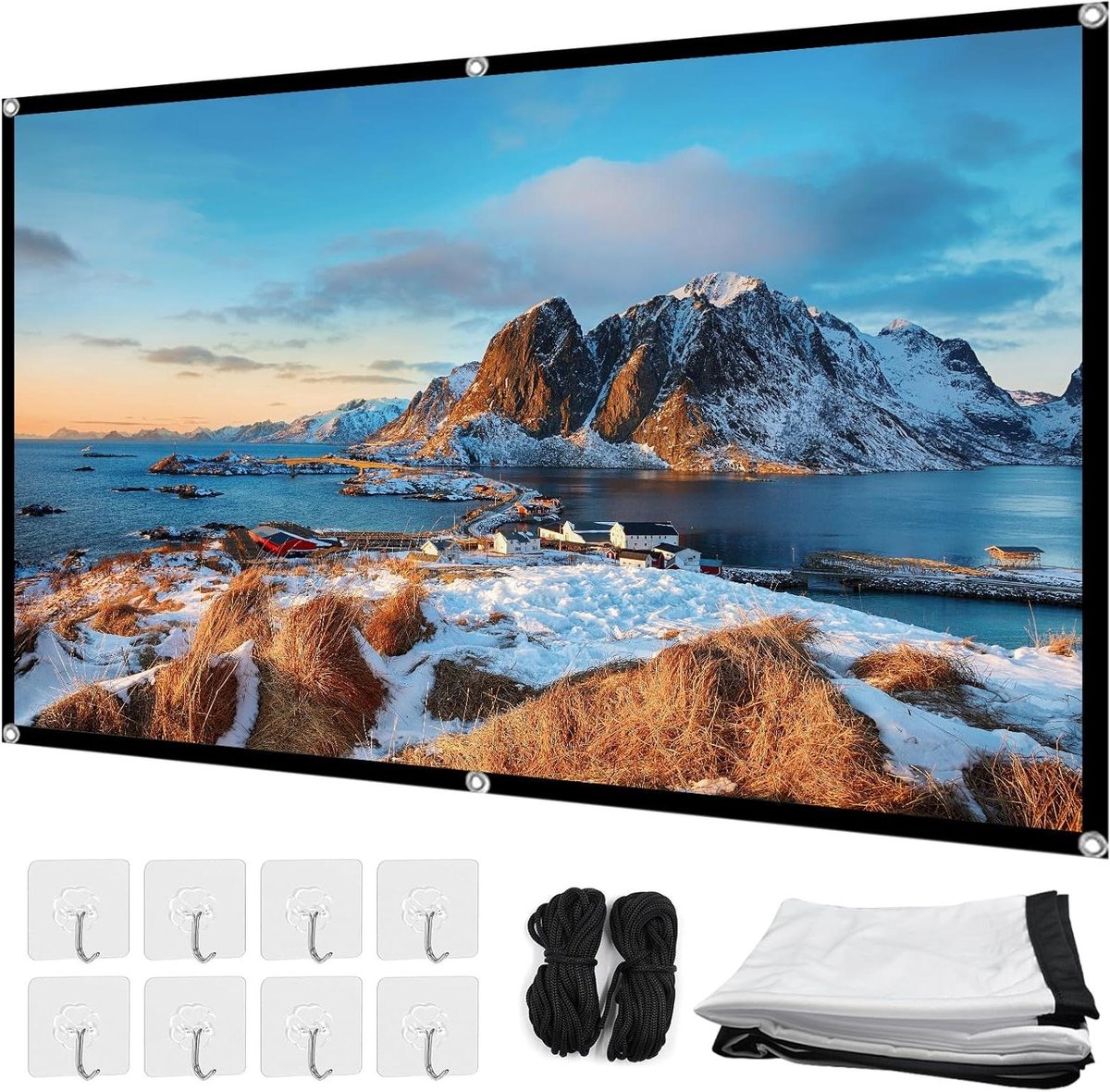 Projectorscherm - Projectiescherm - Films Kijken - Kreukvrij - 100 inch - Wit