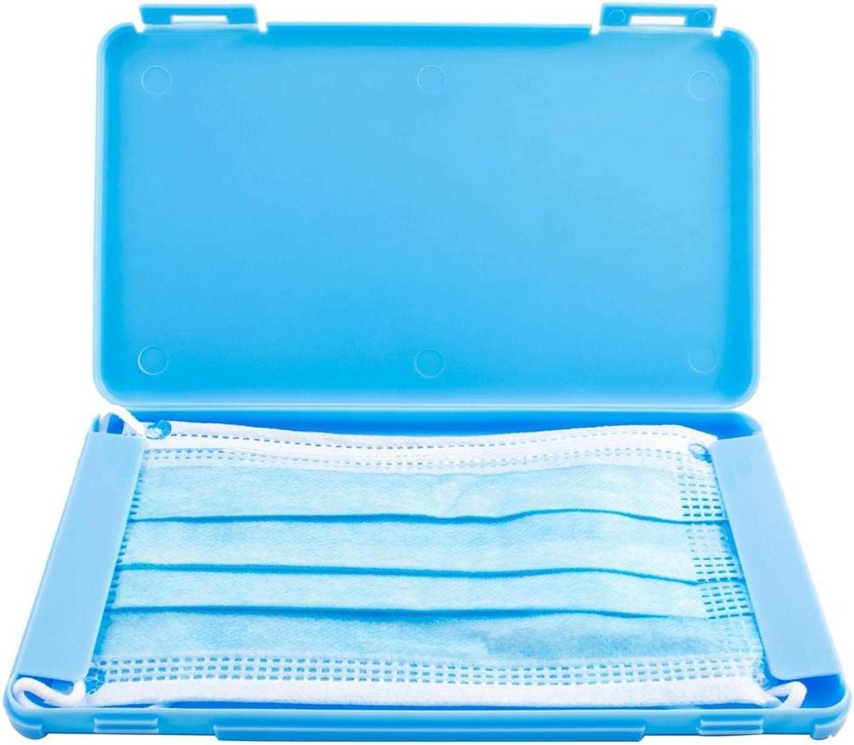 Masker Opbergdoos - Maskerhouder Beschermhoes - Maskers Schoon Houden - Lichtgewicht Plastic Ontwerp - Niet Gespecificeerd - Blauw
