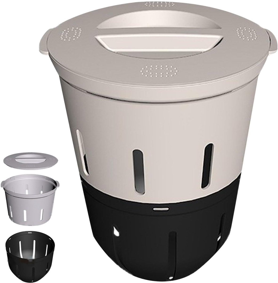 Compostbak In De Grond - Compostcontainer Tuin - Organisch Afval Verwerken - Dierbestendig Ontwerp - 125 Liter - Zwart