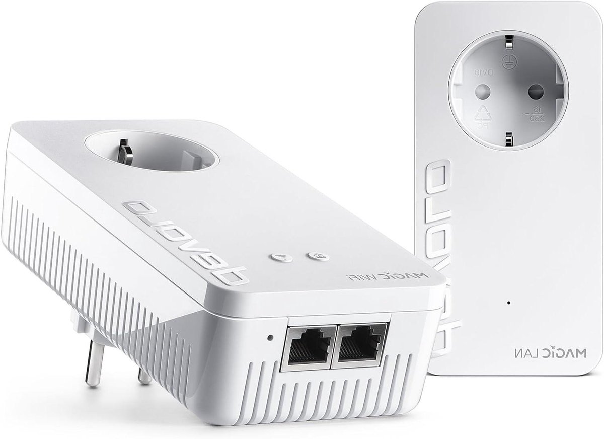 Powerline WiFi Set - Internet Versterker - Internet Overal - WiFi 6 Mesh - 2 Stuks - Wit