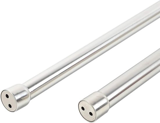 Uitschuifbare Kledingstang - Telescopische Kaststang - Kast Organiseren - Roestvrij Staal - 58-98 cm - Zilver — afbeelding 4