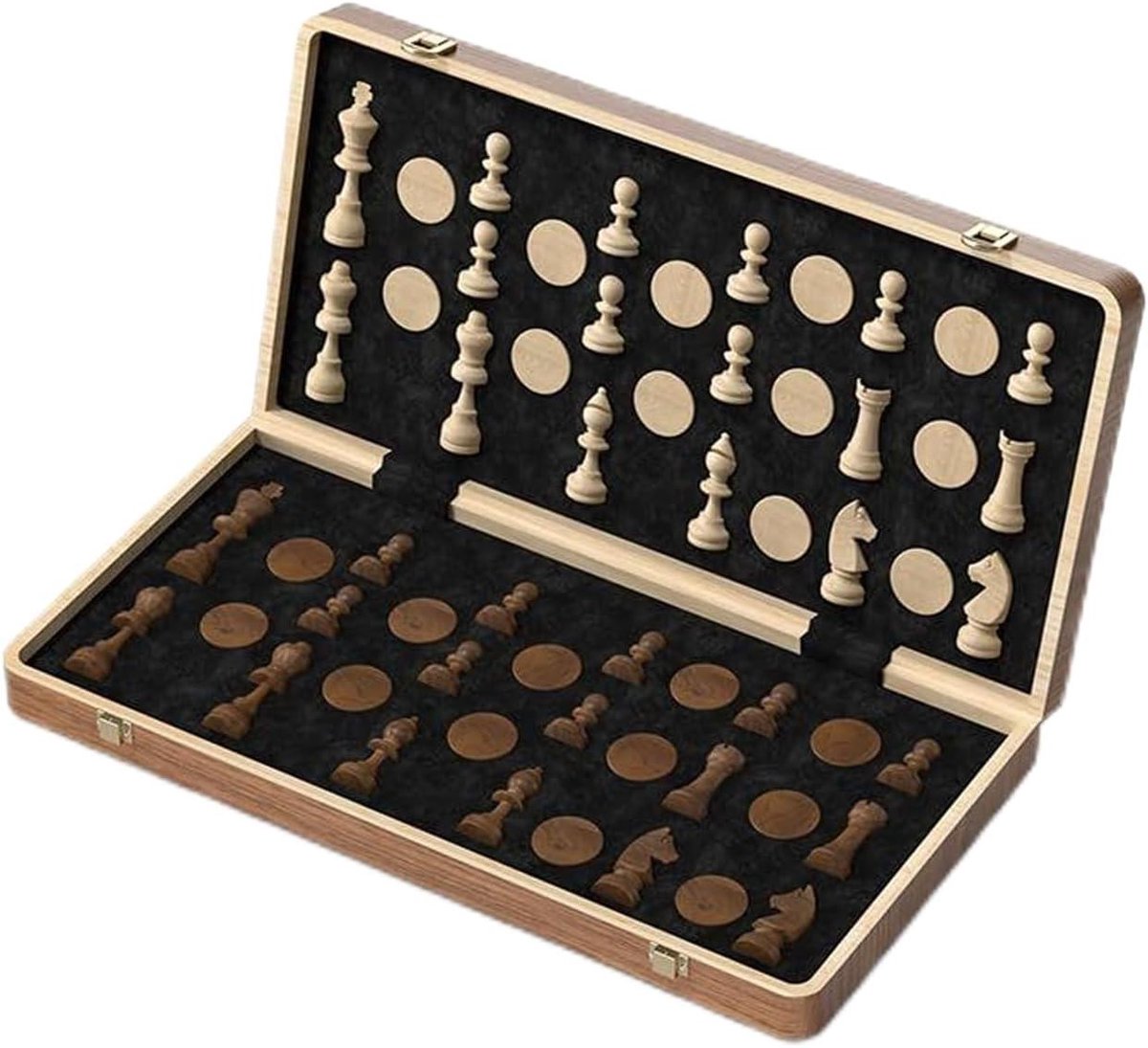 Magnetisch schaakbord - Opvouwbaar spel - Strategisch entertainment - Sterke magneten - 395 x 242 cm - Meerkleurig