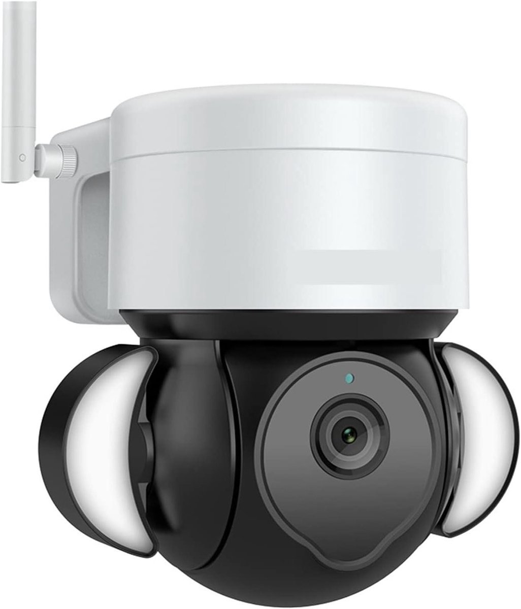 Beveiligingscamera Buiten - IP Camera Wifi - Huis Bewaken - Dual Flood Light - 1080P - Wit