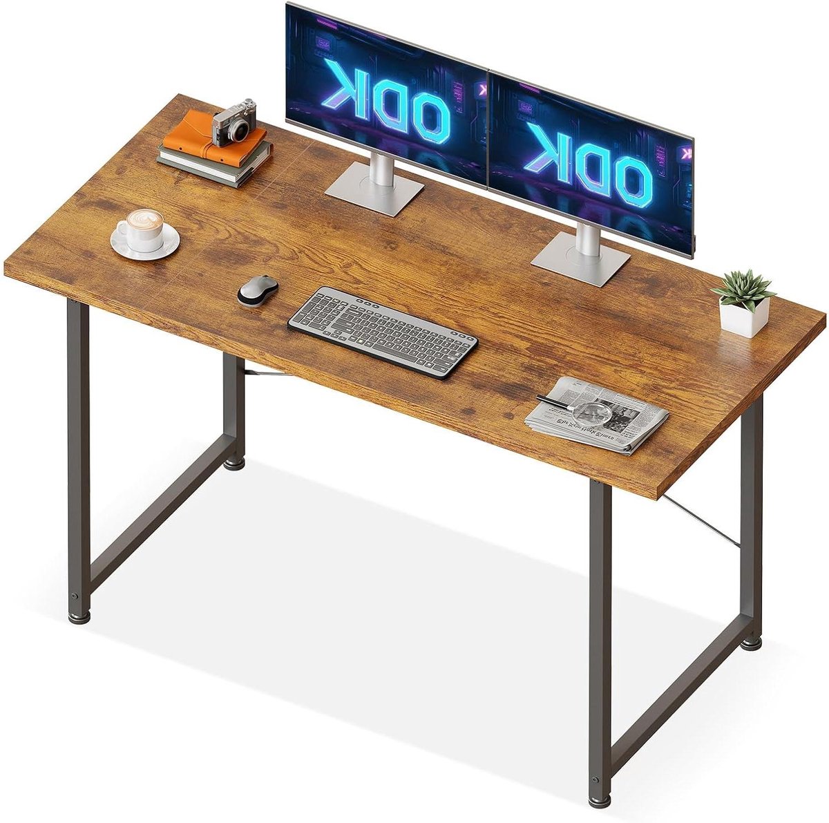 Bureau voor computer - Werktafel Kantoor - Thuiswerken Organiseren - Krasbestendig Blad - 120x48cm - Bruin