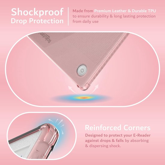 Kobo Libra Color Hoesje - E-reader Cover - Bescherming E-reader - Versterkte Hoeken - 7 inch - Roze van Kobo — afbeelding 2