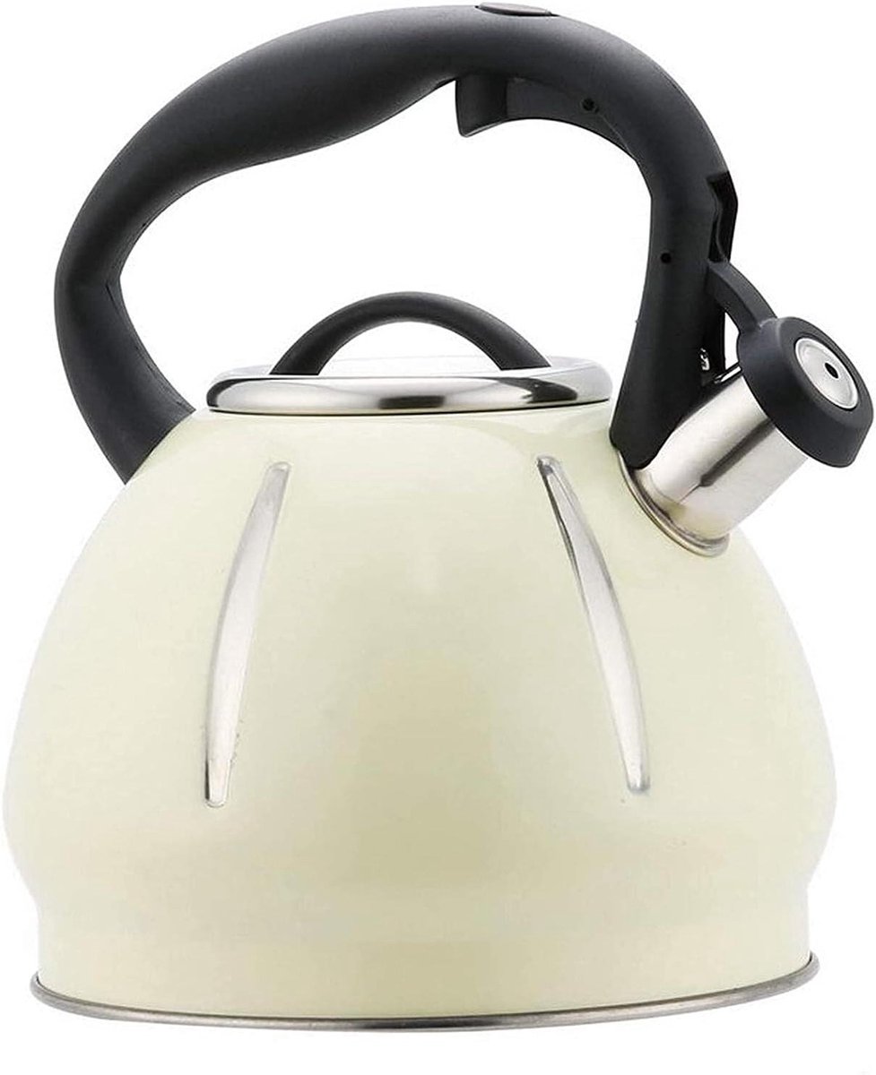 Waterketel - Theeketel Fluitketel - Water Koken - Met Fluitfunctie - 3 Liter - Wit